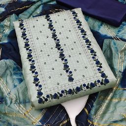 SHADOW & SAINING Floral Embroidered Unstitched Dress Material-image-61