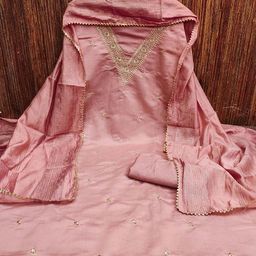 MANVAA Floral Embroidered Sequinned Unstitched Dress Material-image-23