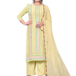 MANVAA Striped Embroidered Unstitched Dress Material-picture-10