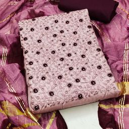 SHADOW & SAINING Floral Embroidered Unstitched Dress Material-image-53