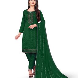 MANVAA Floral Embroidered Sequinned Unstitched Dress Material-image-97