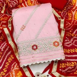 KALINI Embroidered Unstitched Dress Material-image-20