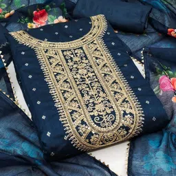 HMP Fashion Embroidered Unstitched Dress Material-image-33