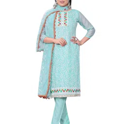 MANVAA Floral Embroidered Unstitched Dress Material-picture-14