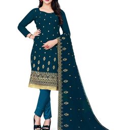 MANVAA Ethnic Motif Embroidered Unstitched Dress Material-image-9