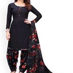 Salya Sila Polka Dot Printed Unstitched Dress Material-image-35