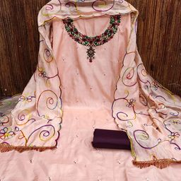 MANVAA Floral Embroidered Unstitched Dress Material-image-28