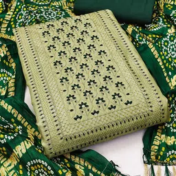 MANVAA Ethnic Motifs Embroidered Sequinned Unstitched Dress Material-image-78