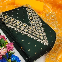 HMP Fashion Embroidered Unstitched Dress Material-image-39