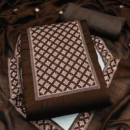 KALINI Ethnic Motifs Embroidered Unstitched Dress Material-image-70