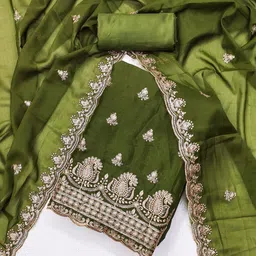 LeeliPeeri Designer Embroidered Unstitched Dress Material-image-88