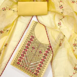 LeeliPeeri Designer Embroidered Unstitched Dress Material-image-94