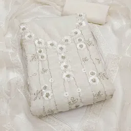 LeeliPeeri Designer Embroidered Unstitched Dress Material-image-76