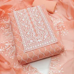 LeeliPeeri Designer Embroidered Unstitched Dress Material-image-79