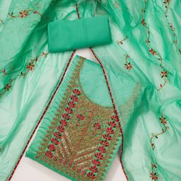 LeeliPeeri Designer Embroidered Unstitched Dress Material-image-93