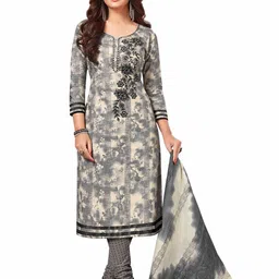 MIRAAN Printed Pure Cotton Unstitched Dress Material-image-89