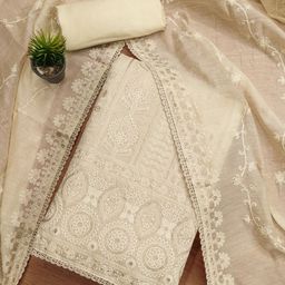 Panzora Floral Embroidered Unstitched Dress Material-picture-4
