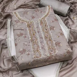 KALINI Floral Printed Unstitched Dress Material-image-83