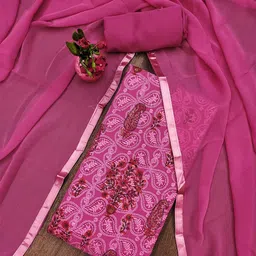 LeeliPeeri Designer Paisley Embroidered Sequinned Unstitched Dress Material-image-79