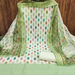 LeeliPeeri Designer Geometric Printed Unstitched Dress Material-image-4