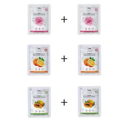 TNW the natural wash Glow On The Go Set of 6 Sheet Masks - 20 g Each image 1