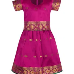 Wish Karo Girls Woven Design Ready to Wear Satin Lehenga & Blouse-picture-53