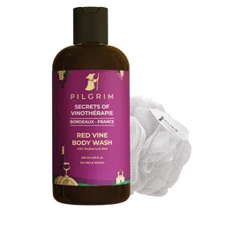 Pilgrim Red Vine Body Wash & Shower Gel with free loofah for Gentle Deep Cleanse-58