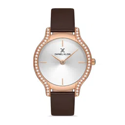 Daniel Klein Women Silver-Toned Dial & Brown Leather Straps Analogue Watch DK.1.13209-2-image-58