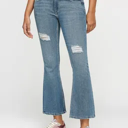 Pepe Jeans Women Bootcut Mildly Distressed Stretchable Jeans-picture-44