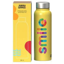happywagon Yellow & Red Smile Printed Water Bottle 980ml-image-58