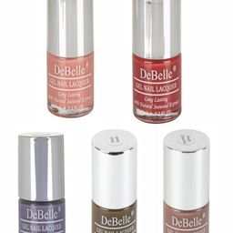 DeBelle Set of 5 Gel Nail Lacquers with Natural Seaweed Extract - Prune Berry Pastels-picture-30
