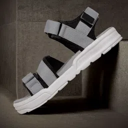 HRX by Hrithik Roshan Men Grey & Black Hook & Loop Athleisure Sandal-picture-8