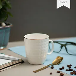 JCPL White 2 Pieces Textured Ceramic Glossy Mugs 300 ml-image-54