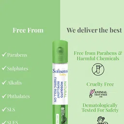 Softsens Set Of 4 Baby Natural Mosquito Repellent Fabric Roll On with Citronella-8ml Each image 2