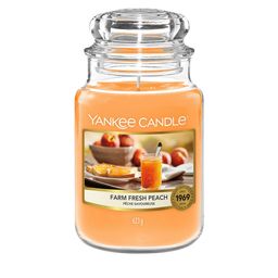 YANKEE CANDLE Orange Original Large Jar Farm Fresh Peach Scented Candle image 3
