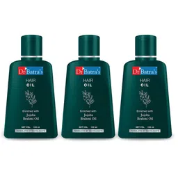 Dr. Batras Set Of 3 Non-Sticky Hair Oil With Jojoba & Brahmi For Hair Growth - 100ml Each-2