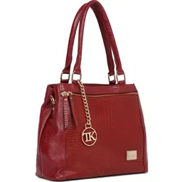 Teakwood Leathers Textured Leather Oversized Structured Handheld Bag image 2