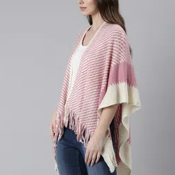 SHOWOFF Striped Acrylic Open Front Shrug image 2
