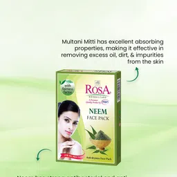 ROSA Set Of 3 Anti-Dryness Neem Face Pack - 100 gm Each image 3