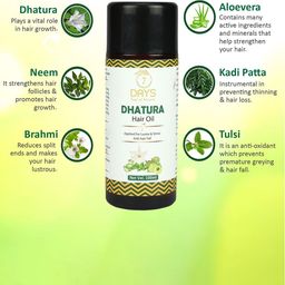7 DAYS Feel Of Nature Set of 3 Dhatura Hair Oil with Neem & Brahmi - 100 ml each image 2