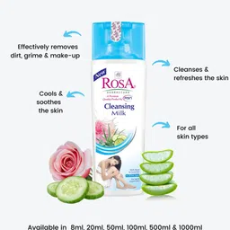 ROSA Cleansing Milk with Rose & Cucumber - 500 ml image 4