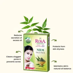 ROSA Set Of 3 Anti-Dryness Neem Face Pack - 100 gm Each image 5