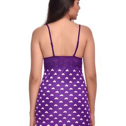 Aamarsh Self Design Shoulder Straps Net Baby Doll image 3
