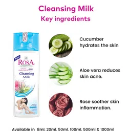 ROSA Cleansing Milk with Rose & Cucumber - 500 ml image 5