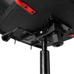MARIAS KOMMERCE Gaming Desk and Chair Set, Black with Red Accents, Mesh Office Chair with Adjustable Height, Computer Table with Metal Frame image 4