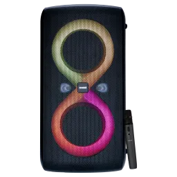 Croma 200W Bluetooth Party Speaker with UHF Mic (6000mAh Battery, Black)-picture-4