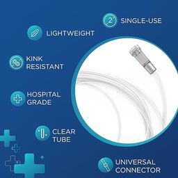 CROSSMED O2 Nasal Soft Tube For Concentrator Or Cylinder With Adjustable Oxygen Concentration - Adult | Pack Of 4 Size 2 Meter image 4