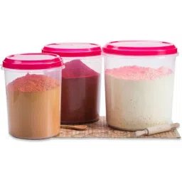 varmora (Set of 3) 5kg, 7Kg, 10kg Kitchen Storage Containers With Air-Tight Lid-picture-10