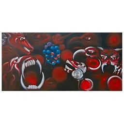 Inephos Red & White 1 Piece Canvas Other Wall Paintings-image-11