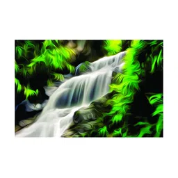 Inephos Green & White Canvas Abstract Wall Paintings-image-93
